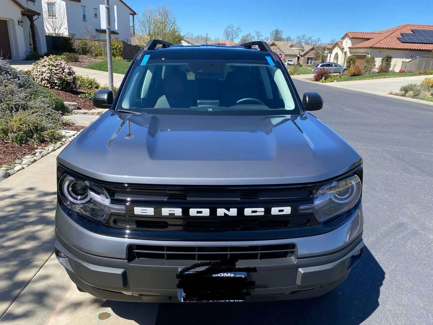 Ford Bronco Sport windshield replaced at a Lincoln, CA home with mobile service