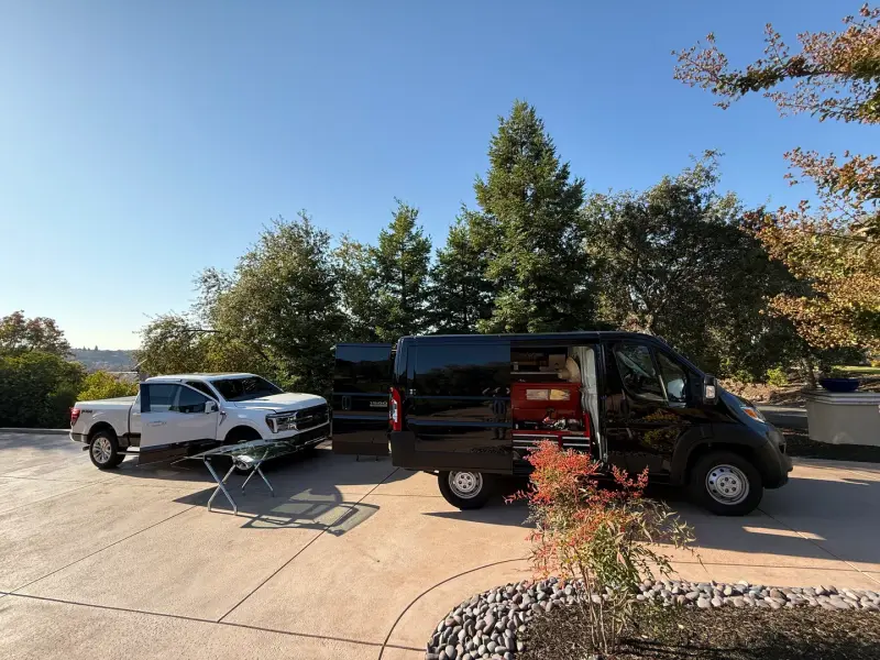 Very Smooth Auto Glass mobile windshield replacement in a customer driveway in Placer County